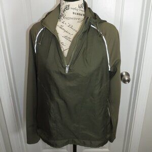Outdoor Voices FrostKnit Pullover Hoodie in Olive Branch Green Size Medium